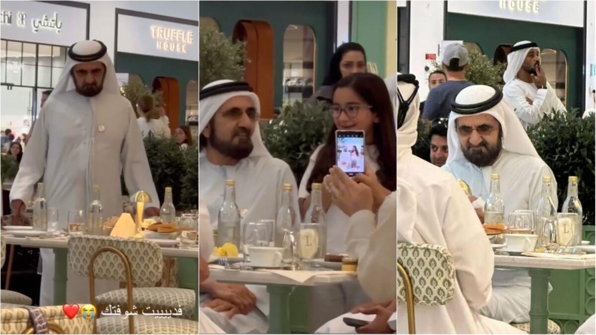 الإمارات ، دبي ، الشيخ محمد بن راشد آل مكتوم ، شوهد في دبي هيلز مول ، لادوري الإمارات العربية المتحدة ، سكان متفاجئون