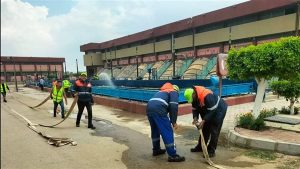 ارتفاع عدد المصابين في حادث حريق محطة صرف صحى القليوبية إلى 5 أشخاص