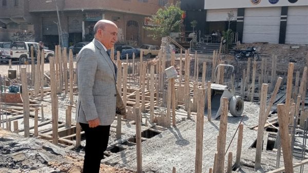 بدء أعمال صب القواعد الخرسانية لمشروع إنشاء المجمع الخدمي الحكومي المتكامل بميت نما