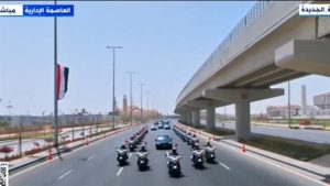 في طريقه لمجلس النواب بالعاصمة الإدارية.. موكب مهيب للرئيس السيسي