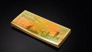 انظر: ورقة نقدية من الذهب عيار 24 قيراط عليها معالم دبي – أخبار