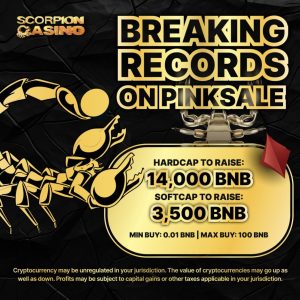 يعلن كازينو Scorpion عن جدول إدراج CEX بعد بيع Epic Pinksale Launchpad