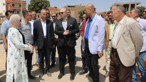 محافظ بني سويف يتفقد أعمال مشروع كوبري أشمنت الجديد