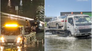 مئات نداءات الاستغاثة: سائقو شاحنات القطر في الإمارات يعملون دون توقف لانتشال السيارات من المناطق التي غمرتها الفيضانات – خبر