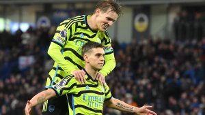 برايتون 0-3 أرسنال – لياندرو تروسارد يسجل في مرمى النادي السابق ليساعد الجانرز على العودة إلى صدارة الجدول