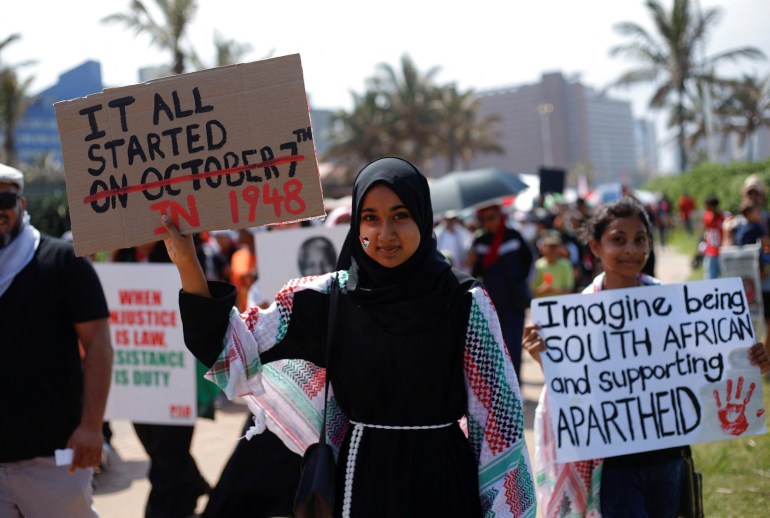 مسيرة مناصرة لفلسطين في جنوب أفريقيا