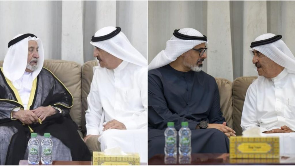 شاهد.. قادة الإمارات يقدمون التعازي لحاكم أم القيوين بوفاة الشيخ محمد بن زايد – أخبار