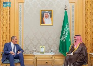 ولي العهد يلتقي وزير الخارجية الروسي لافروف في الرياض