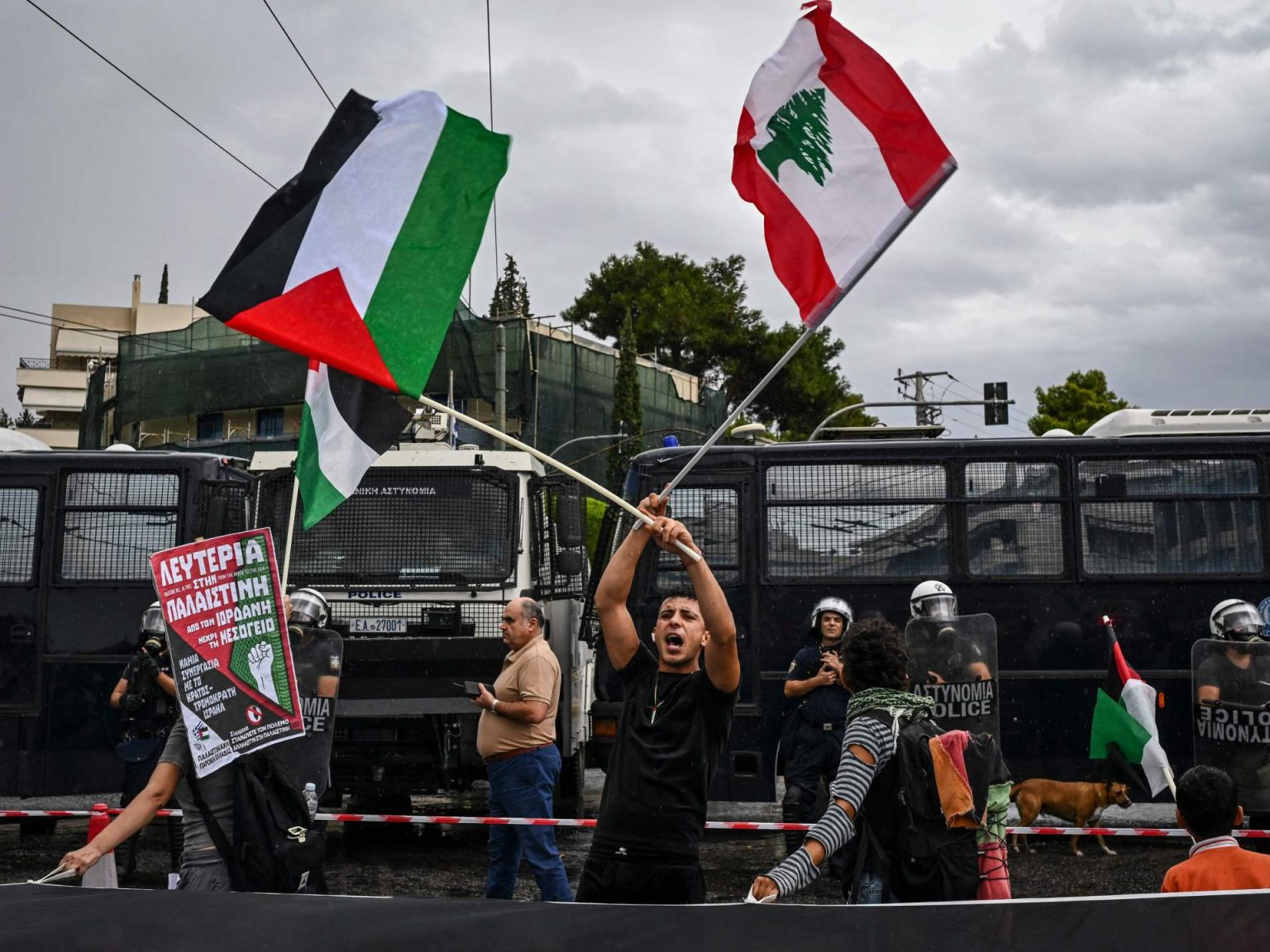مظاهرات بمدن عالمية تناصر فلسطين ولبنان
