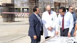 وزير الصحة يتفقد أعمال إنشاء مبنى الامتداد الرئيسي لمعهد ناصر