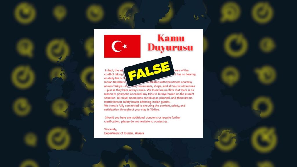 الإعلان الحكومي التركي المزيف يحث السياح الهنود على تجاهل المقاطعة