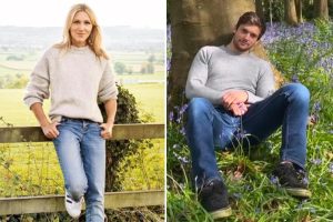 امرأة بسعادة لديها علاقة غرامية مع الرجل الأصغر سنا