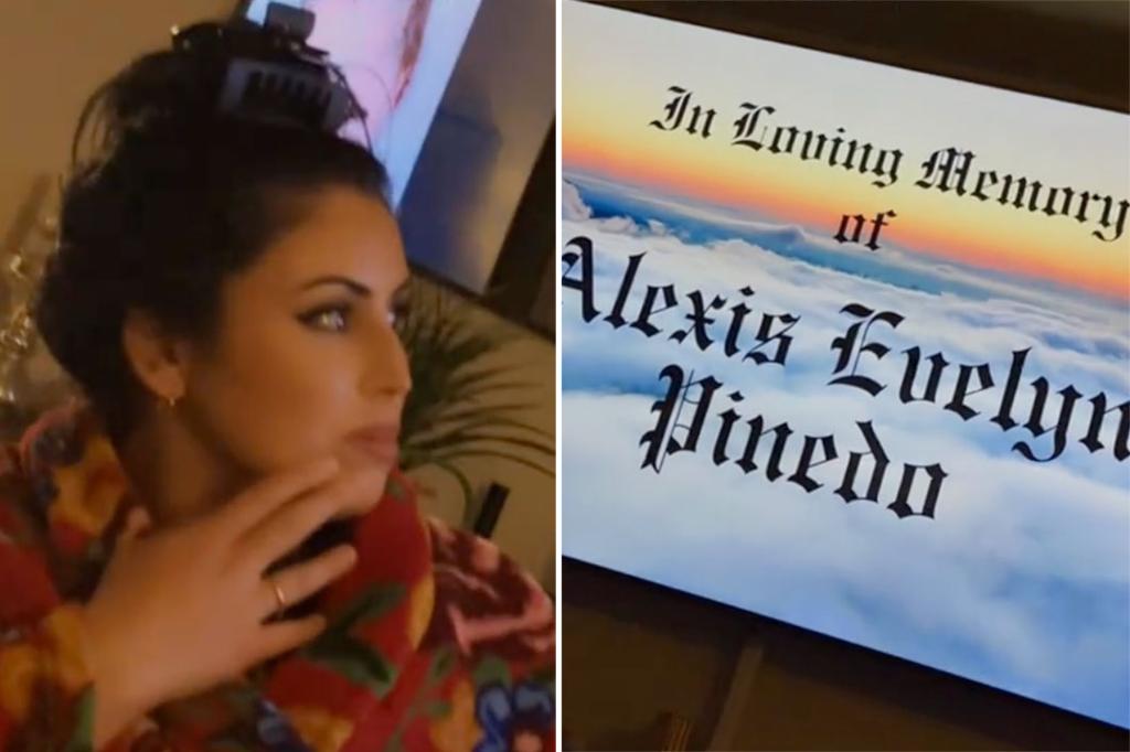 امرأة شابة تخلق مونتاج صورها الساخنة لجنازتها
