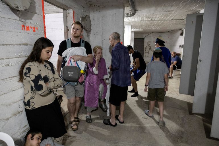 Israelis gather in a shelter following sirens in Tel Aviv, Israel June 13, 2025 REUTERS/Itay Cohen TPX IMAGES OF THE DAY