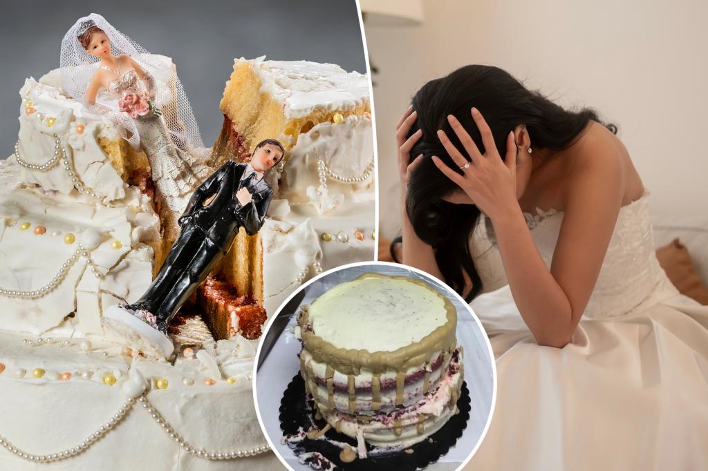 تقدم العروس كعكة الزفاف “الفاحص”