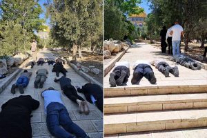 مقابل قبة الصخرة.. مستوطنون يؤدون طقوسا تلمودية بالمسجد الأقصى