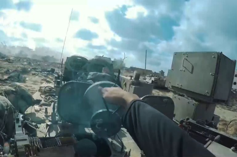 استهداف ناقلة جند إسرائيلية نفذتها كتائب القسام -الجناح العسكري لحركة المقاومة الإسلامية (حماس)- أمس الثلاثاء في مدينة خان يونس