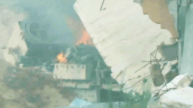 الكمين الذي نفذته القسام ضد ناقلتي جند في خان يونس المصدر: حساب القسام على تليغرام