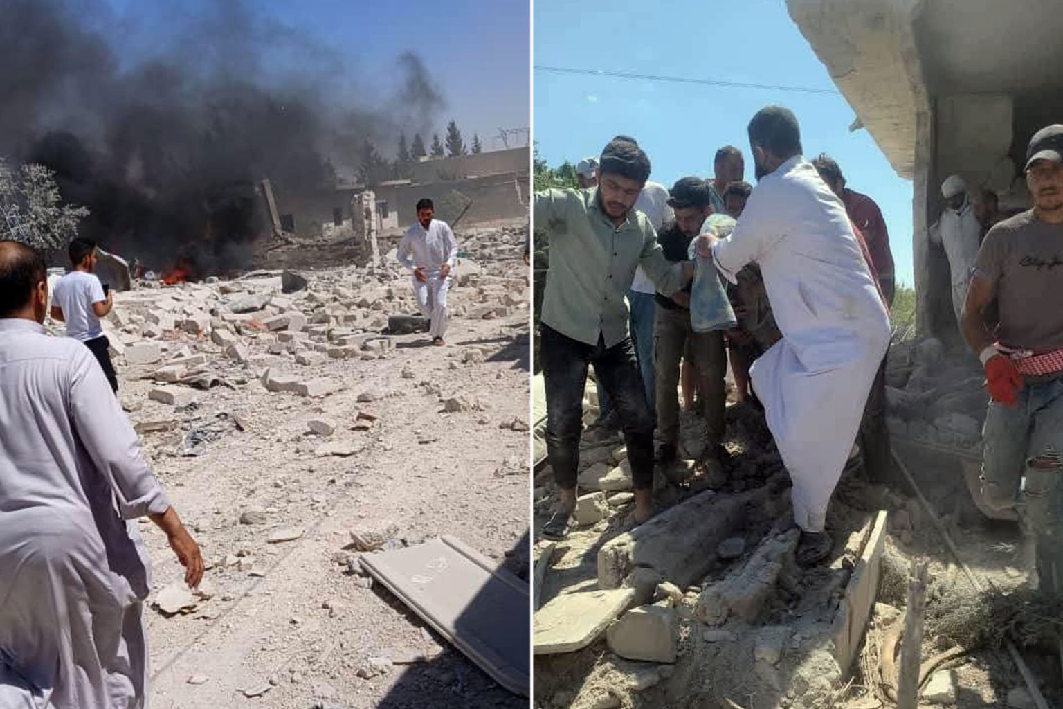 قتلى وجرحى بانفجار في بلدة جبرين بريف حماة