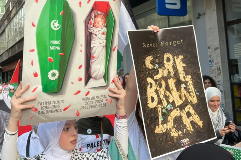 ***داخلية**** "بالأمس سربرنيتسا.. اليوم غزة": مسيرة تضامنية تجوب سراييفو في ذكرى سربرنيتسا