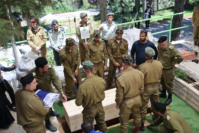 تشييع الرقيب الإسرائيلي موشيه نسيم فريش الذي قُتل في كمين كتائب القسام بخان يونس (الأوربية)