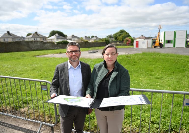 TUAM, IRELAND - JULY 7: Daniel McSweeney, Director of Authorized Intervention, Tuam and Dr Niamh McCullagh, Senior Forensic Officer are pictured at the dig site based at the former Bon Secours Mother and Baby home on July 7, 2025 in Tuam, Ireland. From 1925 to 1961, hundreds of children died at the St Mary's Mother and Baby home, a maternity home for unmarried mothers and their children, in Tuam, County Galway. It was run by the Bon Secours order of Catholic nuns, and this type of home was common across Ireland for many decades. Test excavations at the site took place in 2016 and 2017, and a mass burial site was found in a former sewage tank containing the remains of 796 babies and toddlers, ranging in age from 35 foetal weeks to two to three years. (Photo by Charles McQuillan/Getty Images)