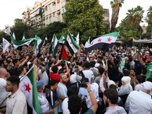 مظاهرات في سوريا تندد بالعدوان الإسرائيلي