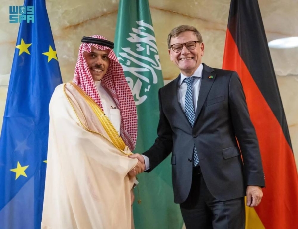 السعودية وزير الخارجية ، نظيره الألماني يناقش وضع غزة