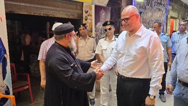 محافظ القليوبية يتابع استعدادات كنيسة السيدة العذراء بشبرا لاحتفالات الصوم