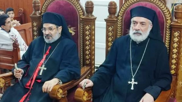 الأنبا باسيليوس يستقبل الأنبا توما في رياضة صوم السيدة العذراء بكنيسة أم المعونة الدائمة بسمالوط