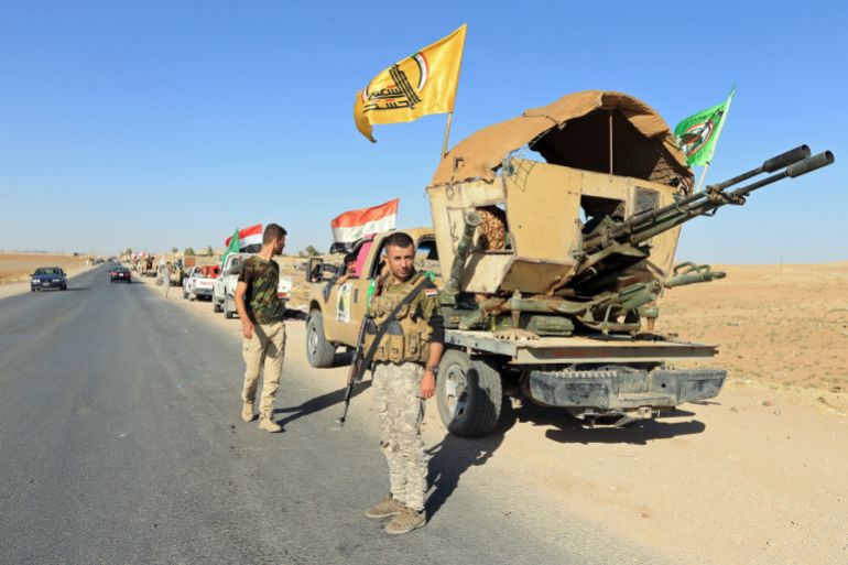 ضغط أميركي وبريطاني لحل الحشد وعدم تشريع قانونه وكالات Shi'ite Popular Mobilization Forces (PMF) are seen in Zumar, Nineveh province, Iraq October 18, 2017. REUTERS/Ari Jalal
