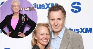 جيمي لي كورتيس يحصل على عاطفي على “جميلة” باميلا أندرسون وليام نيسون الرومانسية