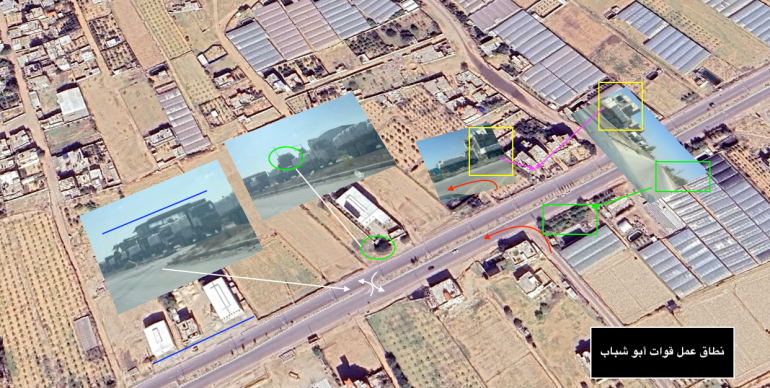 تمثيل جغرافي لنطاق عمل ميليشيا أبو شباب برفح / المصدر: الجزيرة تحقق+ غوغل إيرث
