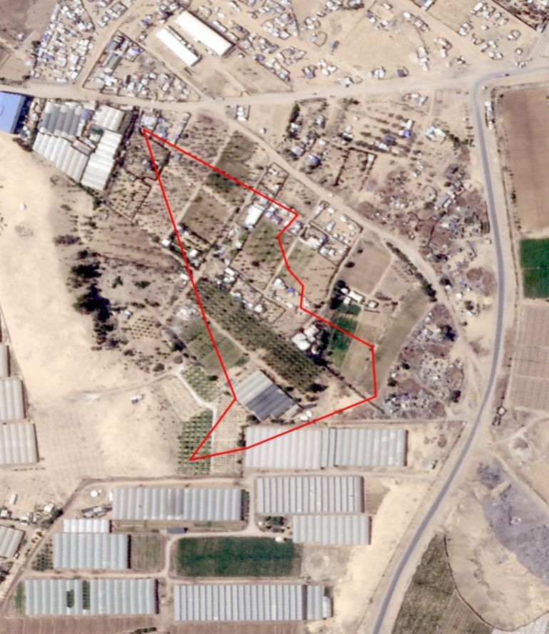 مناطق ذات نشاط زراعي في مواصي خانيونس، 18 يوليو/تموز 2025. (بلانت)