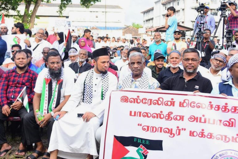 آلاف السريلانكيين هتفوا لحرية فلسطين وتنديدا بجرائم الاحتلال الإسرائيلي