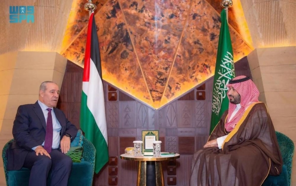 يناقش ولي العهد والنائب الفلسطيني آخر التطورات في فلسطين