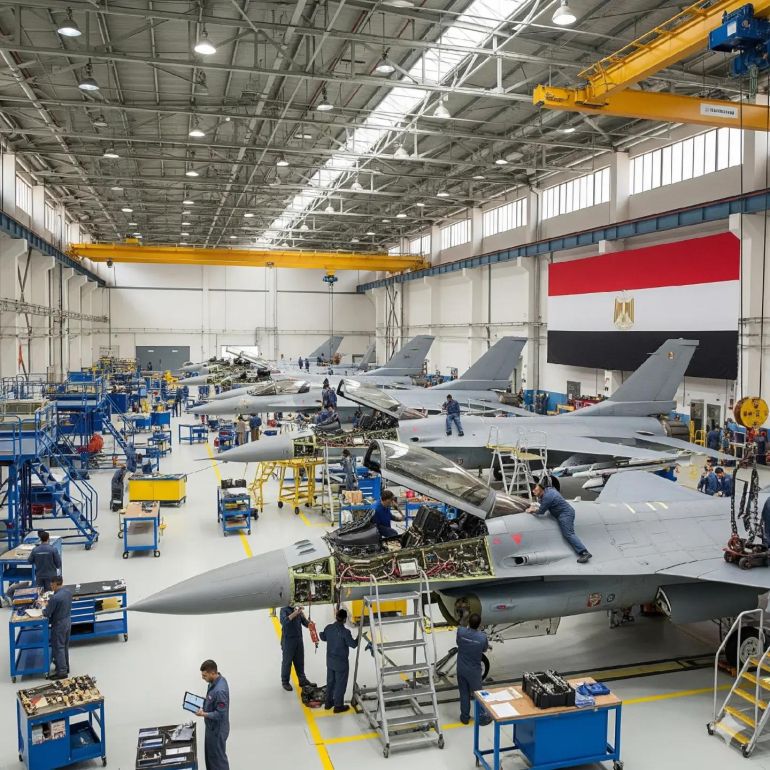 صور زعم ناشروها انها لتصنيع طائرات حربية ومسيرات مصرية (منصات التواصل)