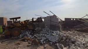 تنفيذ 16 حالة إزالة لمخالفات بناء وتعديات على الأراضي الزراعية بالجيزة