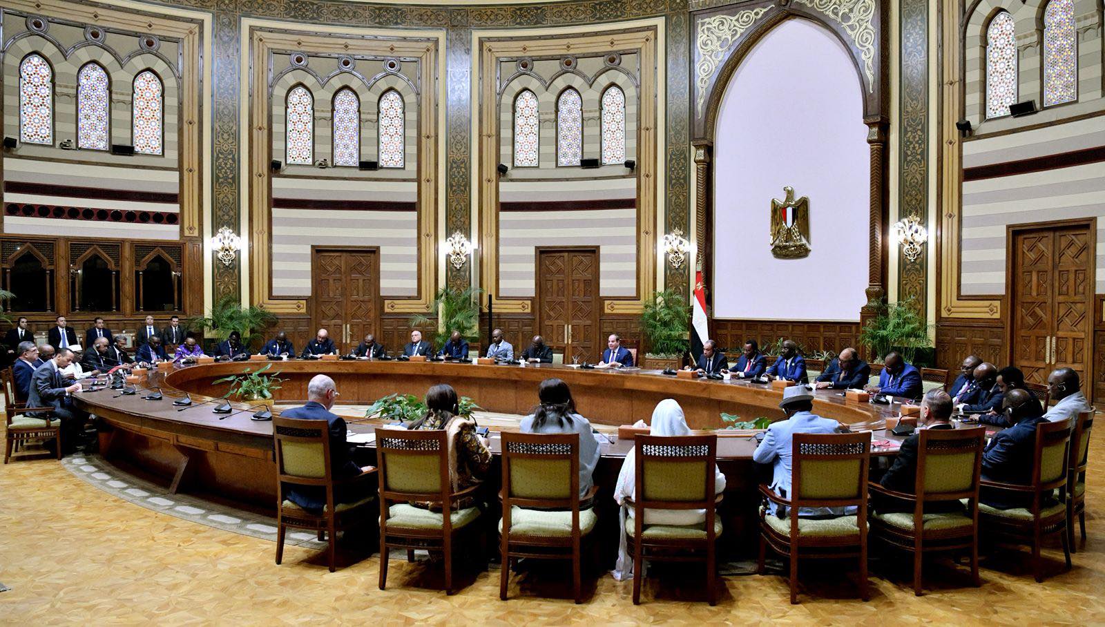 May be an image of dais