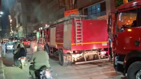 دفن جثـ.ـامين 3 أشخاص ضحايا حريق مخبز وشقة في شبرا مصر