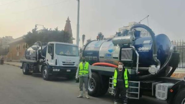 مياه القناة : إعلان حالة الطوارئ وانتشار سيارات الأمطار في الشوارع والميادين