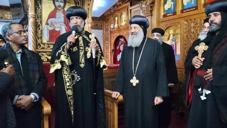 بطريرك إريتريا يزور مطرانية الأقباط الأرثوذكس بروما | صور