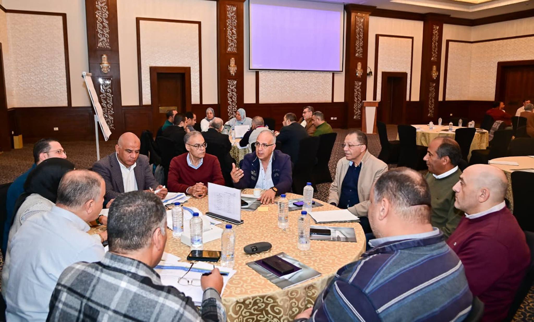 May be an image of table and text