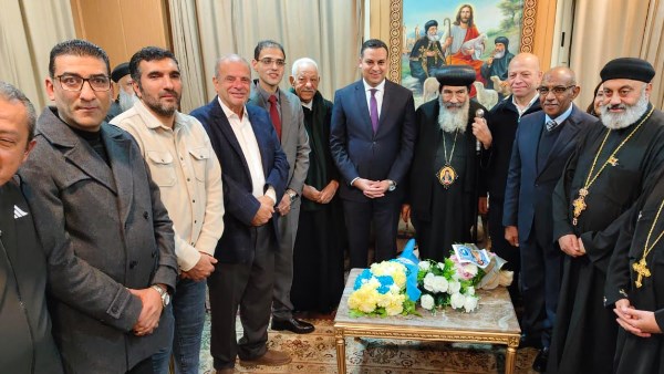 مطران بورسعيد يترأس قداس الميلاد المجيد بكنيسة أبو سيفين