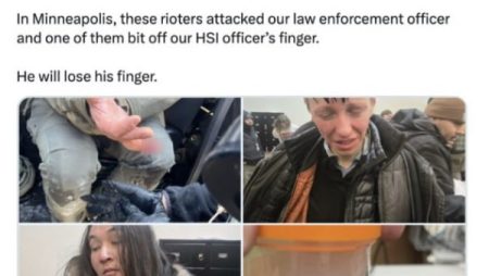 حادثة مروعة في مينيابوليس.. ضابط فيدرالي يفقد طرف إصبعه بسبب «عضّة» أثناء احتجاجات