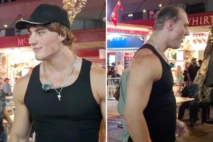 المؤثر منشط الذكورة لديه شعر مستعار انتزع من رأسه