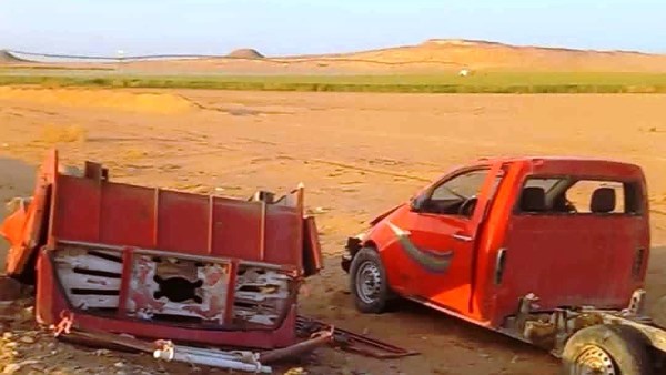 أسماء المصابين والمتوفين بحادث انقلاب سيارة نقل بطريق أسوان / أبو سمبل