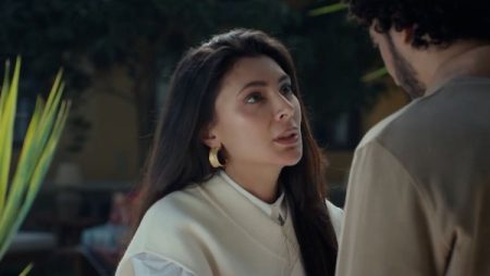 بسمة داوود تقف بجانب محمد فراج في مسلسل أب ولكن