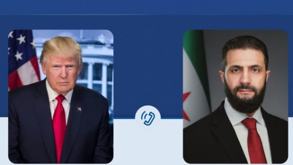 اتصال هاتفي بين الشرع وترامب.. ودمشق تطالب برفع العقوبات