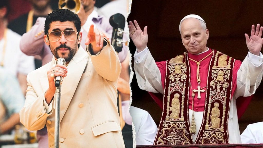 يمزح البابا ليو الرابع عشر بأن باد باني سيهزمه أمام المشجعين الشباب في مدريد